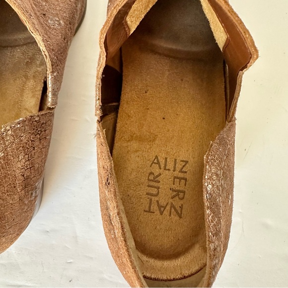 Naturalizer Belinda Tan Suede Snakeskin Pointed Toe Ankle Booties Loafers 8.5 - Picture 7 of 9